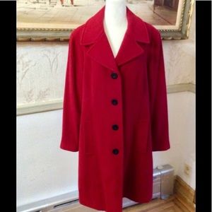Womens Burgundy wool Coat